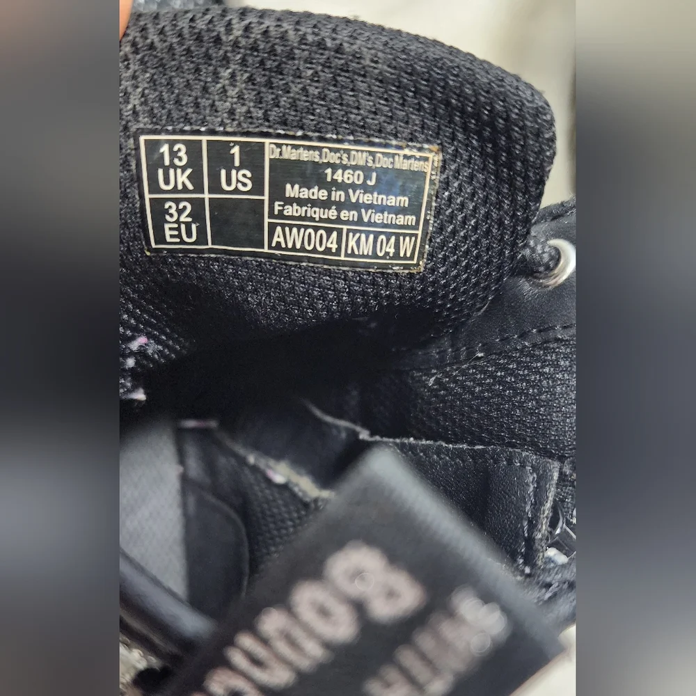 Dr. Martens Black Sparkle Combat Boots